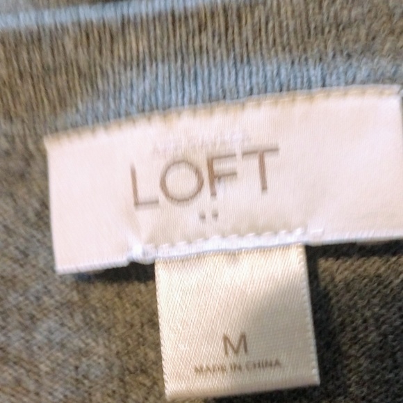Loft Sweater Cardigan Gray Size Medium - Picture 2 of 4